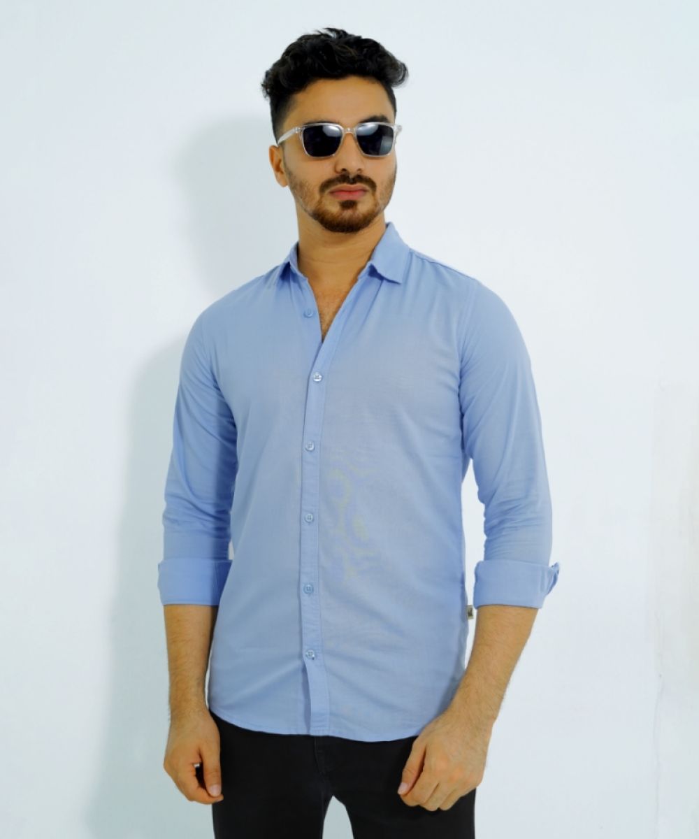 Lemon China Micro Stretchable Solid Shirt For Men's
